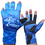 ShredFin Fingerless Fishing Gloves | Blue Abyss