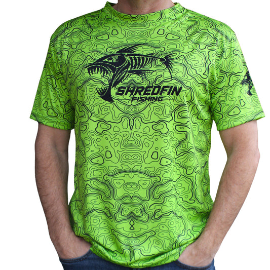 ShredFin Contourz Short Sleeve Performance Shirt | Chartruese