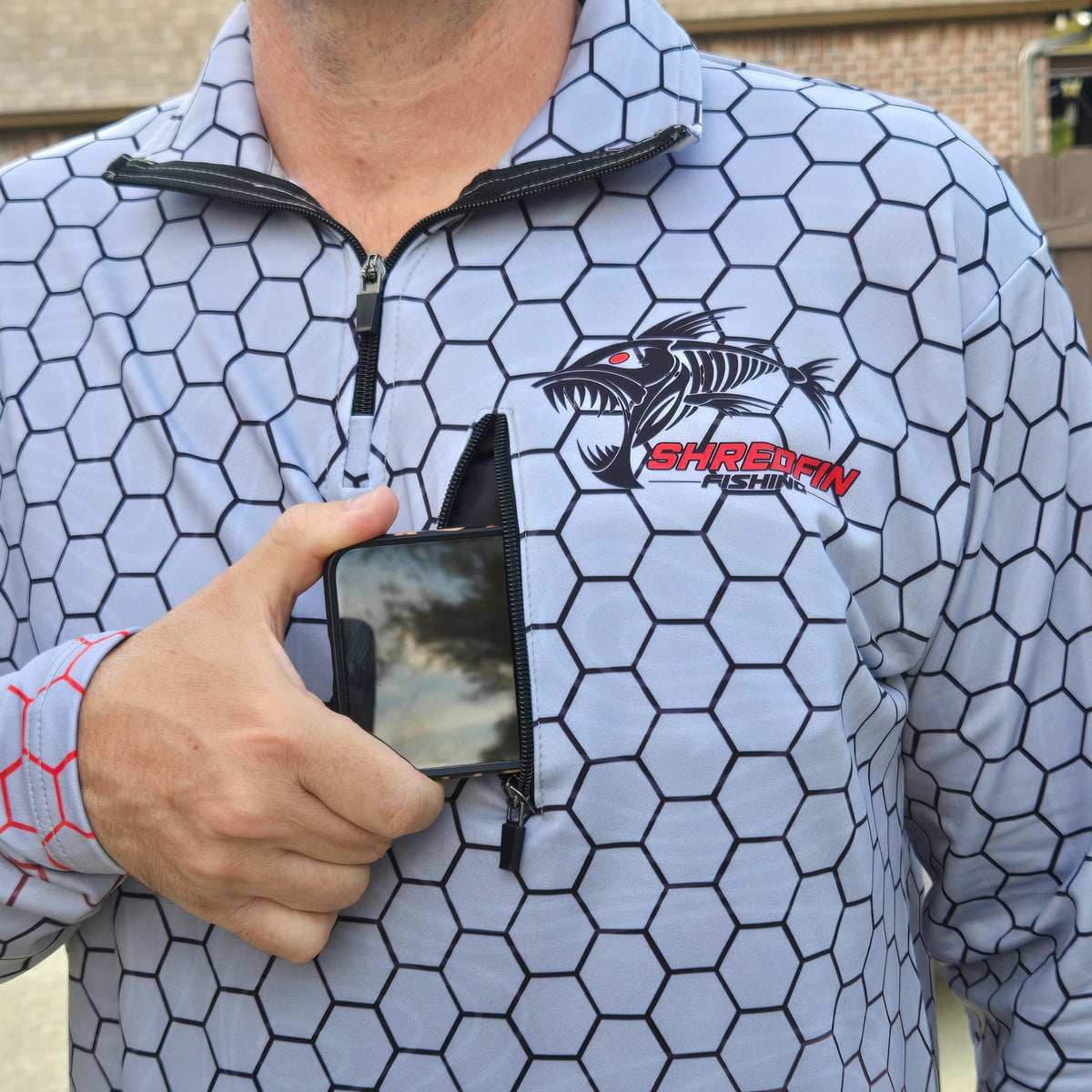 ShredFin First Cast Midweight 1/4 Zip | HexCast | Tungsten