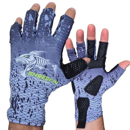 ShredFin Fingerless Fishing Gloves | Splash Camo