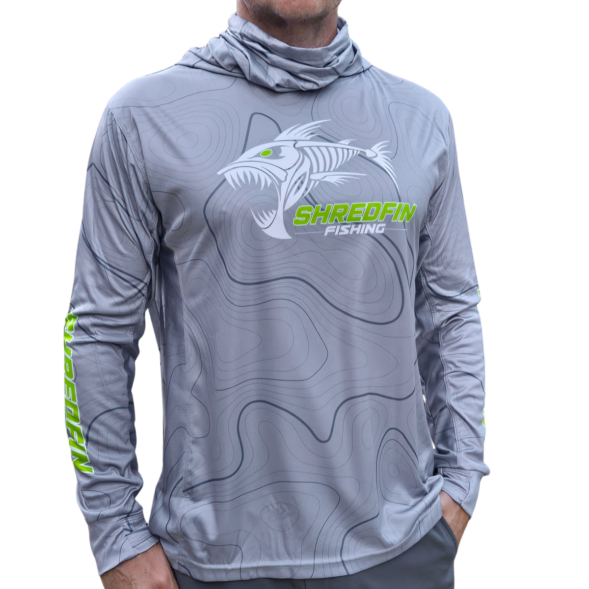 ShredFin SunShredder Hooded Performance Shirt | Contourz | Tungsten