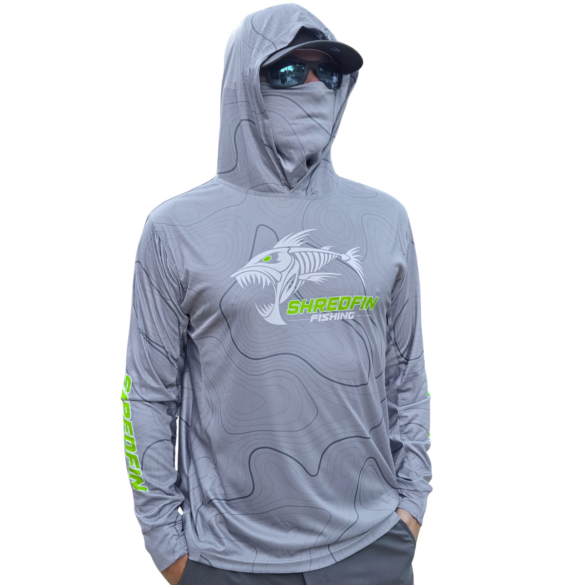 ShredFin SunShredder Hooded Performance Shirt | Contourz | Tungsten
