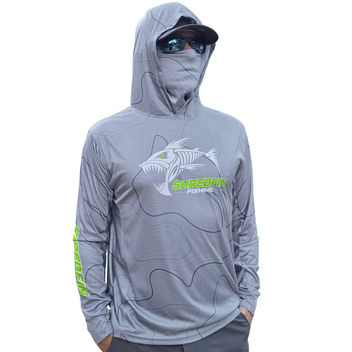 ShredFin SunShredder Hooded Performance Shirt | Contourz | Tungsten