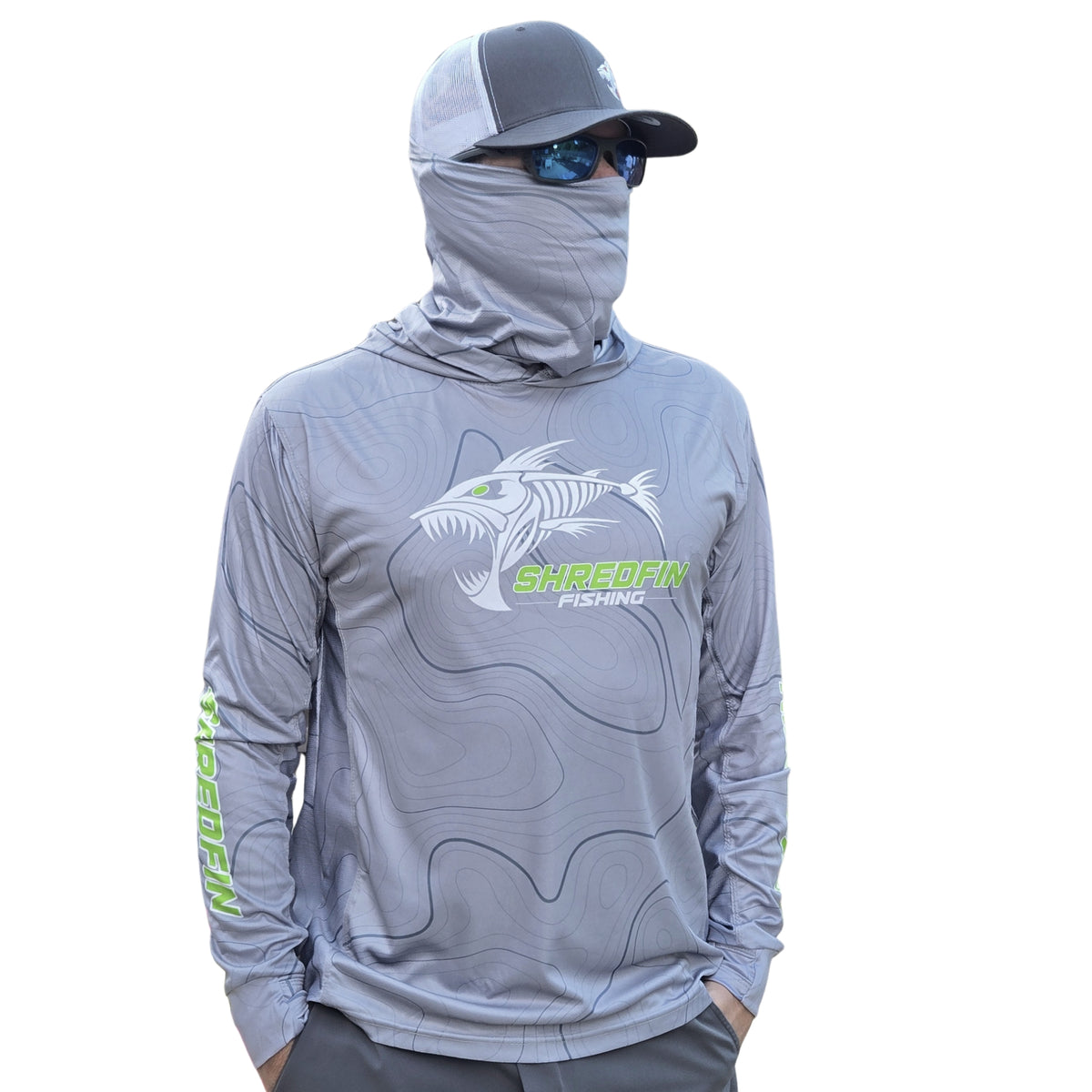 ShredFin SunShredder Hooded Performance Shirt | Contourz | Tungsten
