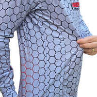 ShredFin SunShredder Hooded Performance Shirt | HexCast | Tungsten