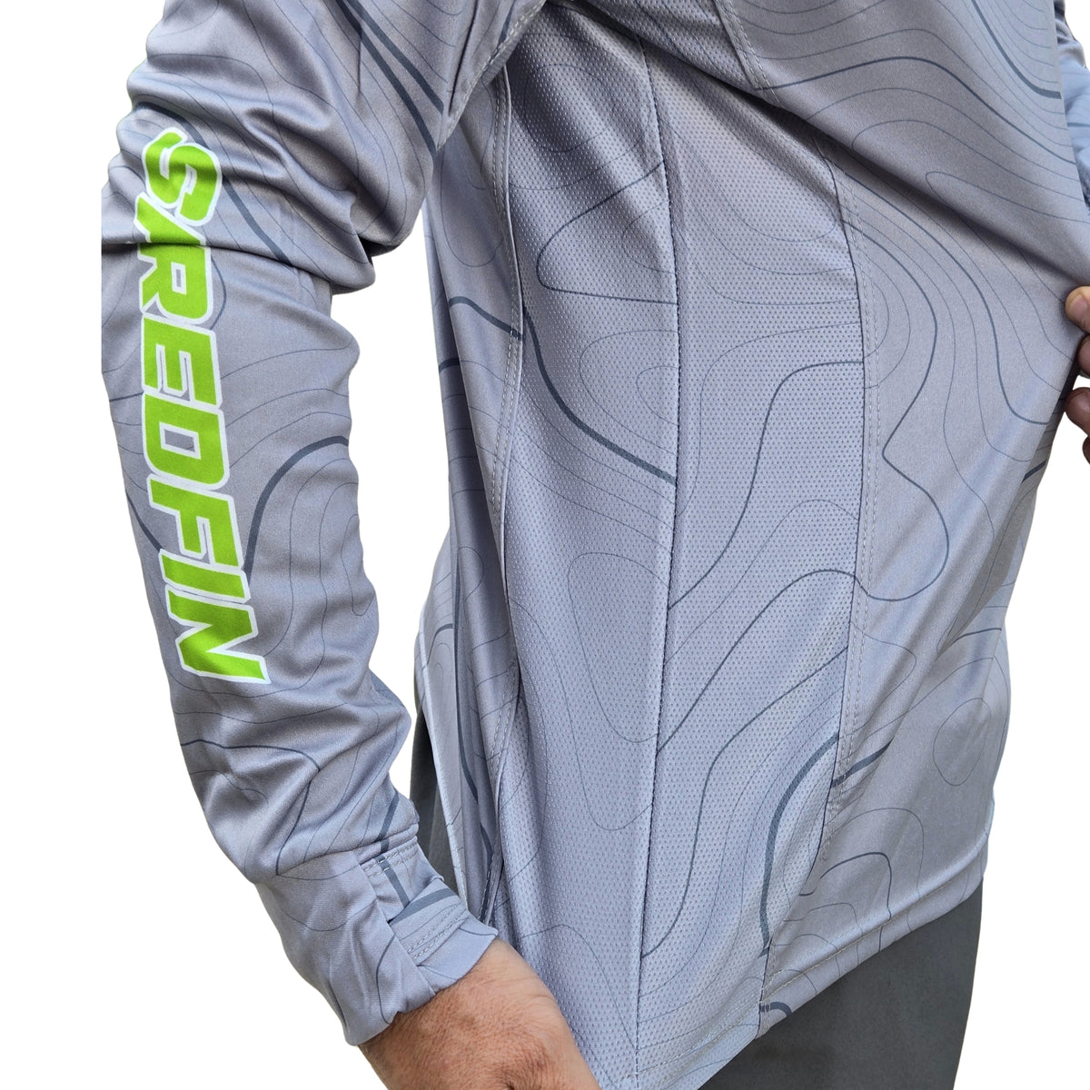 ShredFin SunShredder Hooded Performance Shirt | Contourz | Tungsten