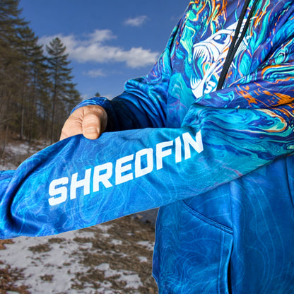 ShredFin StormSurge Elite Performance Hoodie | Electric Swirl