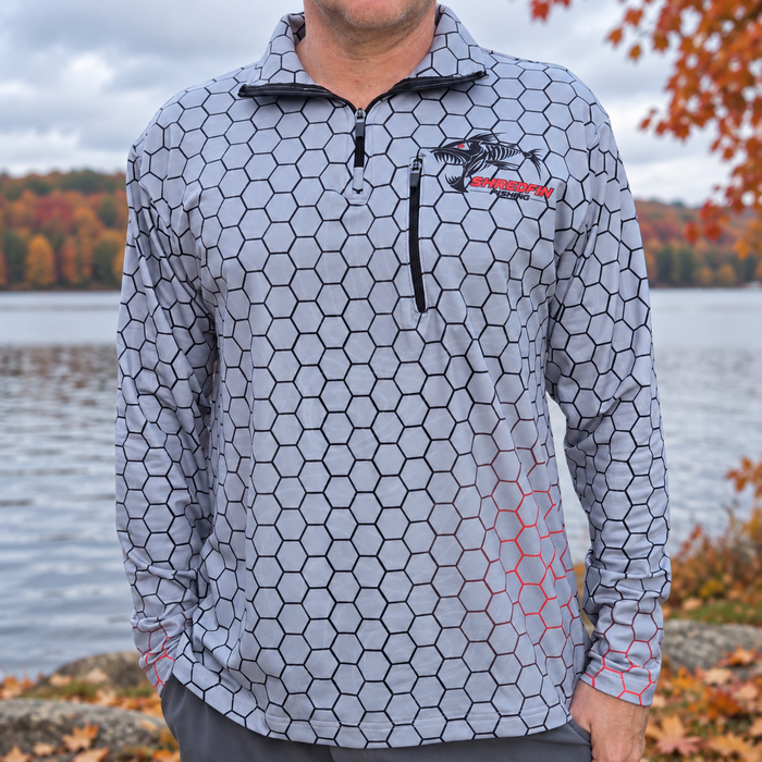 ShredFin First Cast Midweight 1/4 Zip | HexCast | Tungsten