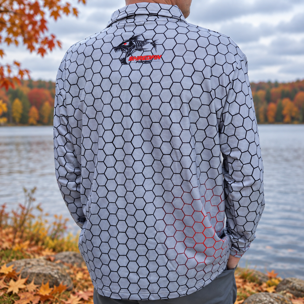 ShredFin First Cast Midweight 1/4 Zip | HexCast | Tungsten