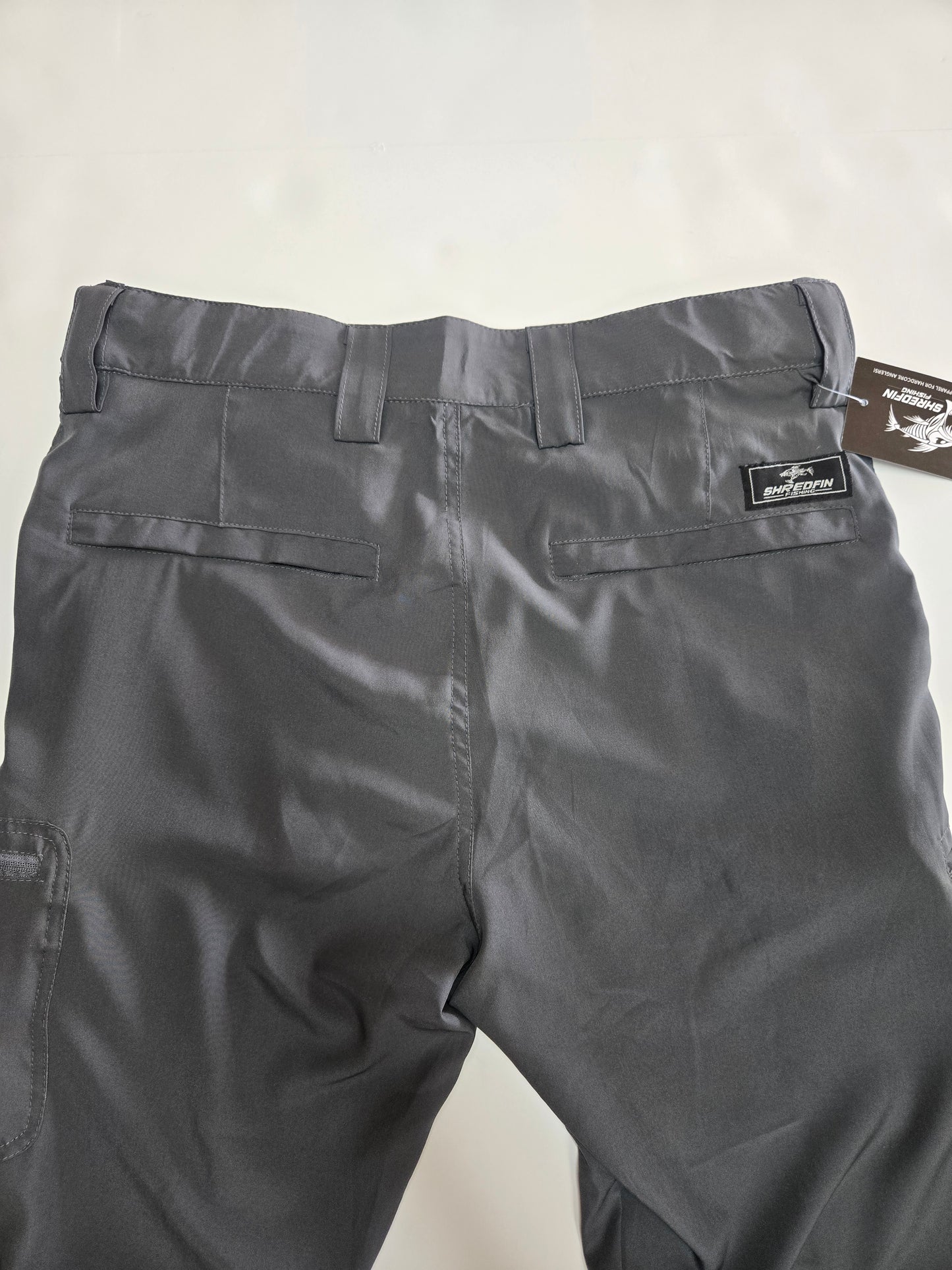 ShredFin fishing HookSet pants back side showing rear pockets.