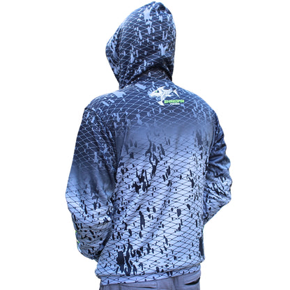 ShredFin Splash Camo Elite Performance Hoodie | Tungsten Gray Fade