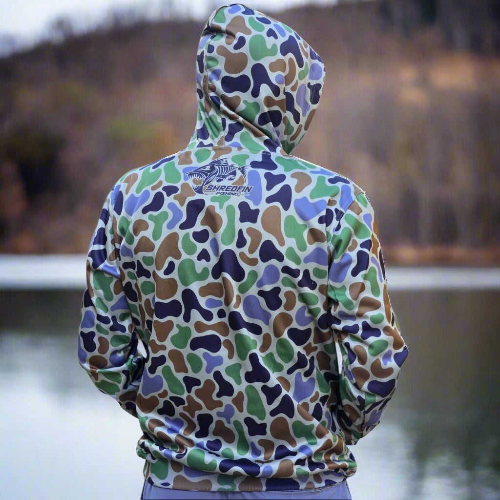 ShredFin Retro Camo Elite Performance Hoodie | Marsh Camo