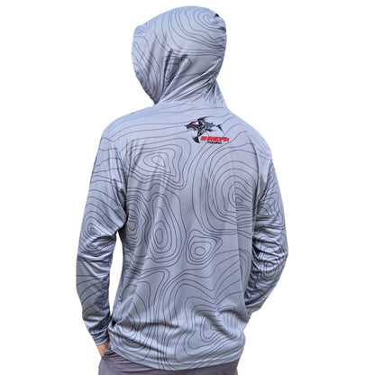 ShredFin Contourz Hooded Performance Shirt | Tungsten Gray