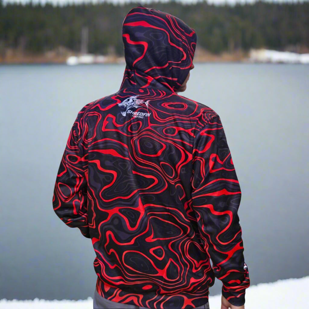 ShredFin Contourz Elite Performance Hoodie | Red River