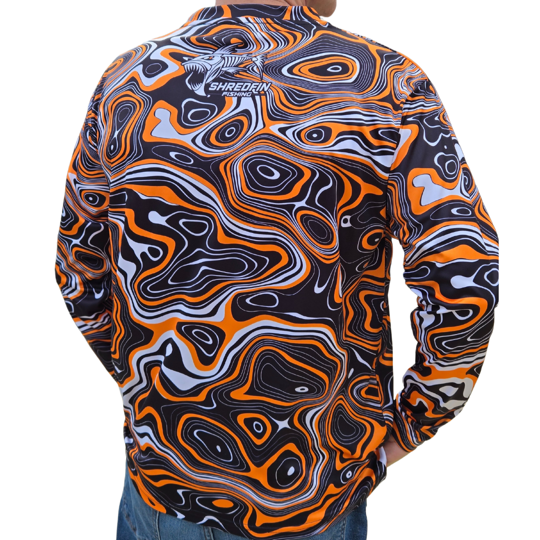 ShredFin Contourz Performance Shirt | Orange River