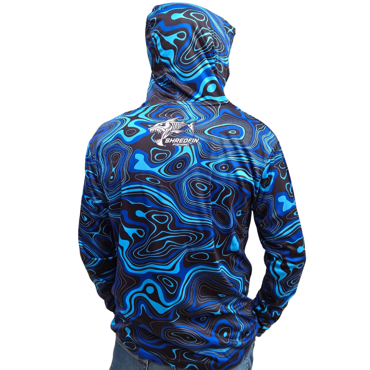 ShredFin Contourz Hooded Performance Shirt | Blue River