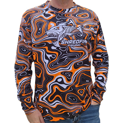 ShredFin Contourz Performance Shirt | Orange River