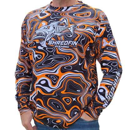 ShredFin Contourz Performance Shirt | Orange River