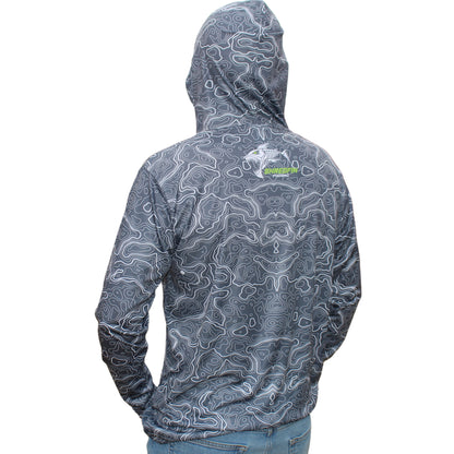 ShredFin Contourz Hooded Performance Shirt | Steel Gray