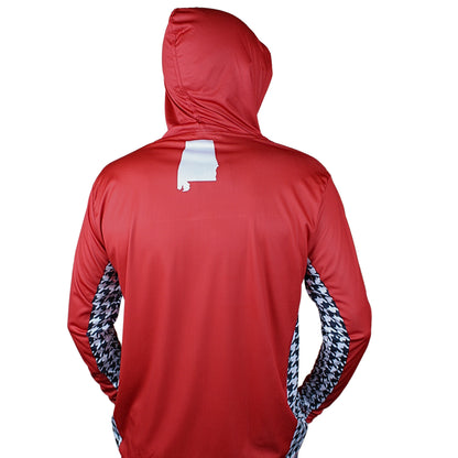 **Clearance** ShredFin Tuscaloosa Crimson Hooded Performance Shirt