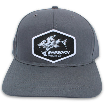 ShredFin Gray Full Back Hat (Non-Mesh Back)