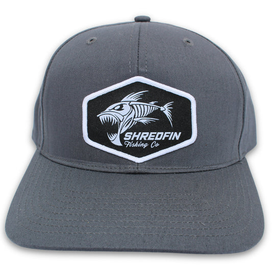 ShredFin Gray Full Back Hat (Non-Mesh Back)