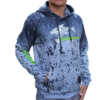 **Clearance** ShredFin Splash Camo Elite Performance Hoodie | Tungsten Gray Fade