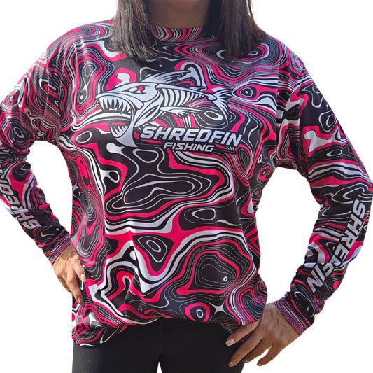 ShredFin Contourz Performance Shirt | Pink River | UNISEX