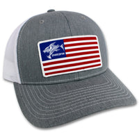 ShredFin American Flag Patch Hat | Gray