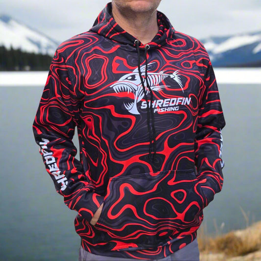 ShredFin Contourz Elite Performance Hoodie | Red River