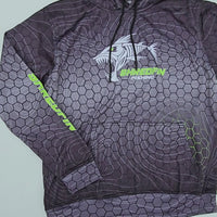 Video describing ShredFin HexCast Elite Performance Hoodie in Tungsten color