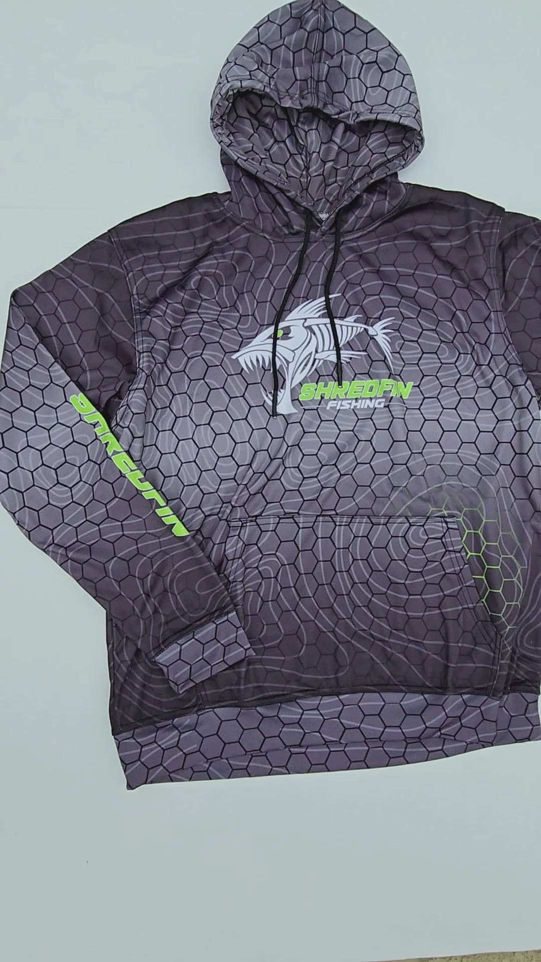 Video describing ShredFin HexCast Elite Performance Hoodie in Tungsten color