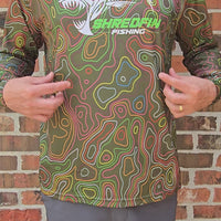 ShredFin Contourz Hooded Performance Shirt | Electric Marsh