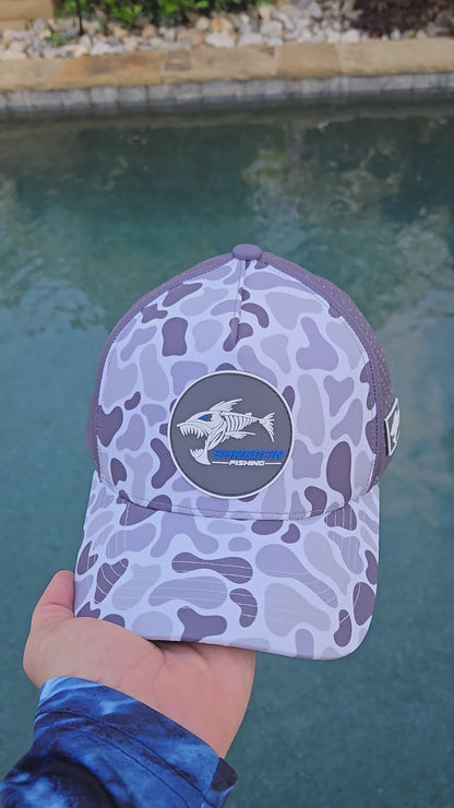ShredFin Retro Camo Elite Performance Hat | Overcast
