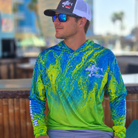 ShredFin StormSurge Hooded Performance Shirt | Mahi Swirl