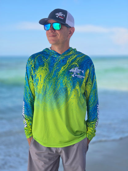 ShredFin StormSurge Hooded Performance Shirt | Mahi Swirl