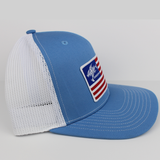 ShredFin American Flag Patch Hat (Columbia Blue)