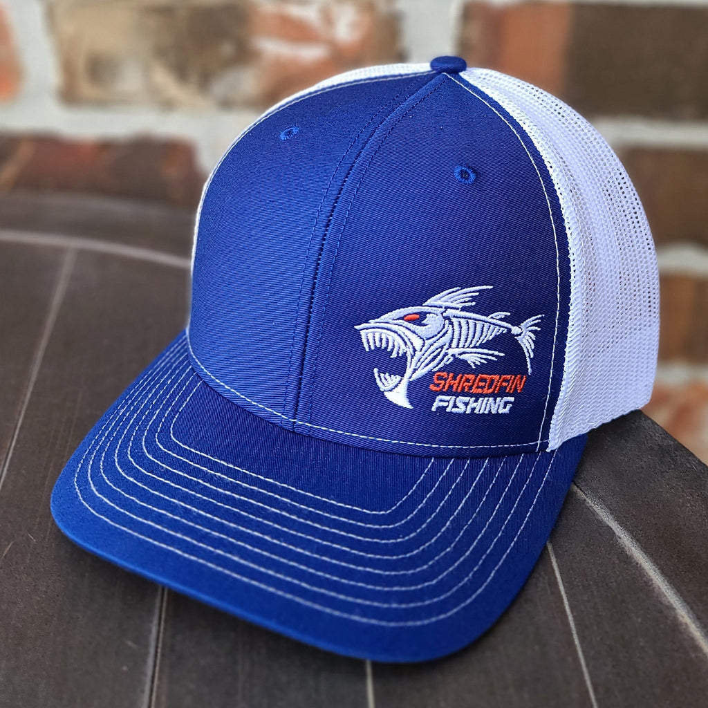 Lotto Fishing Hat Cap Snapback Blue White Adjustable Trucker