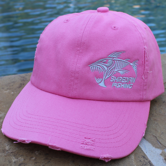 ShredFin Distressed Hat (Pink)