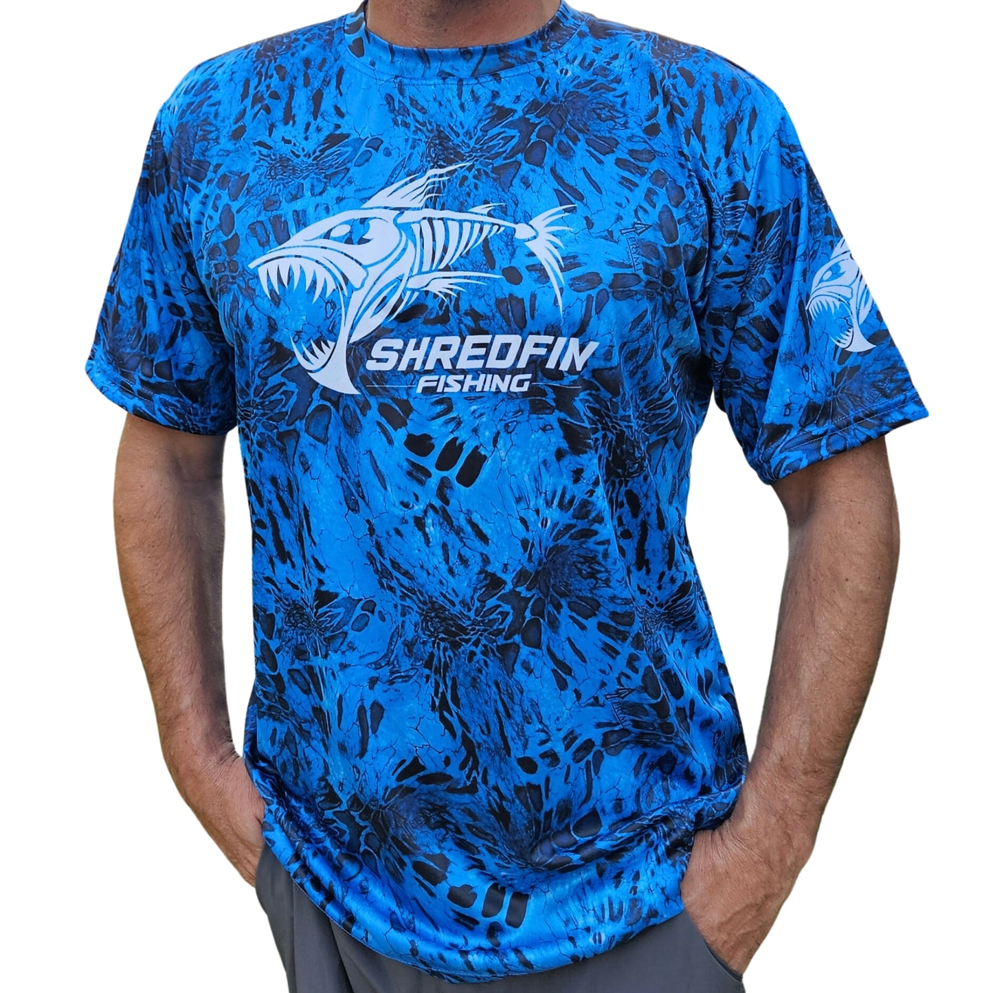 **Clearance** ShredFin Prym1 Camo (Shoreline) Short Sleeve Performance Shirt