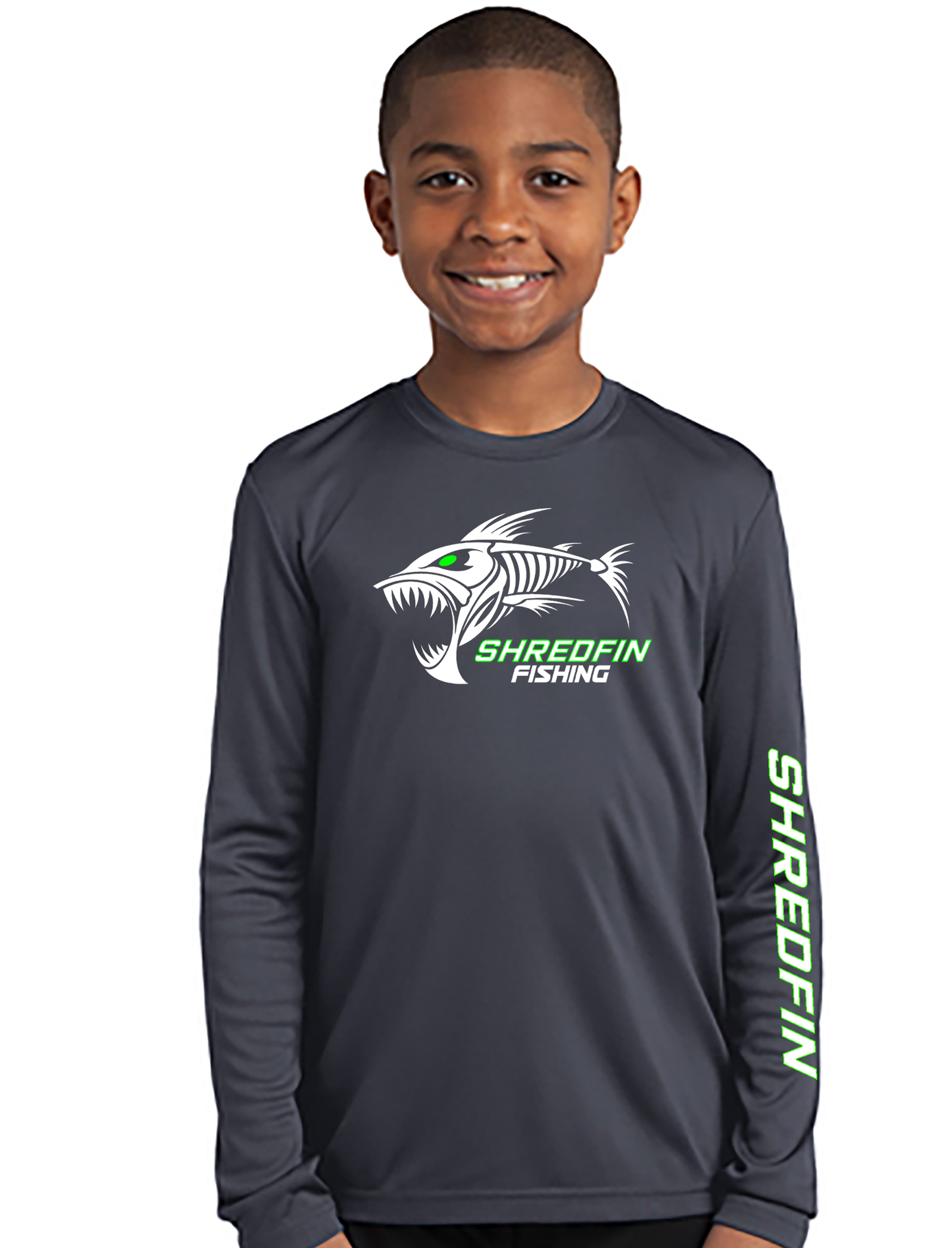 Kids ShredFin Performance Shirt | Iron Gray